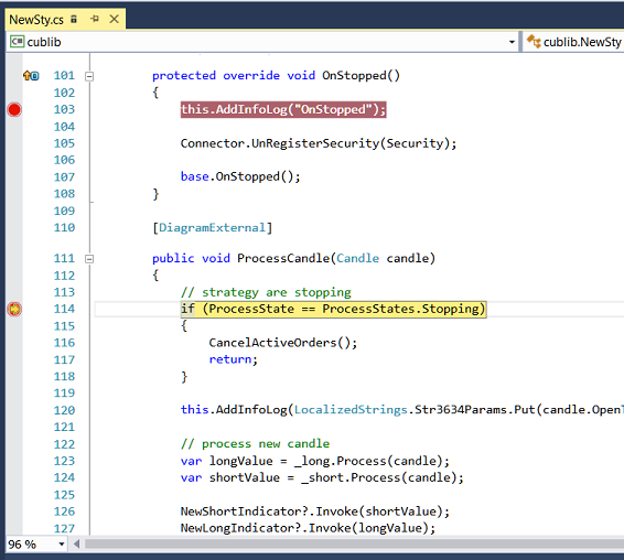 Designer Debugging DLL cube using Visual Studio 05