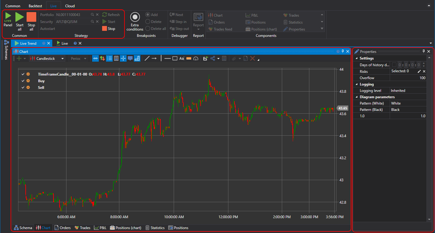 Designer Interface Live trade 00