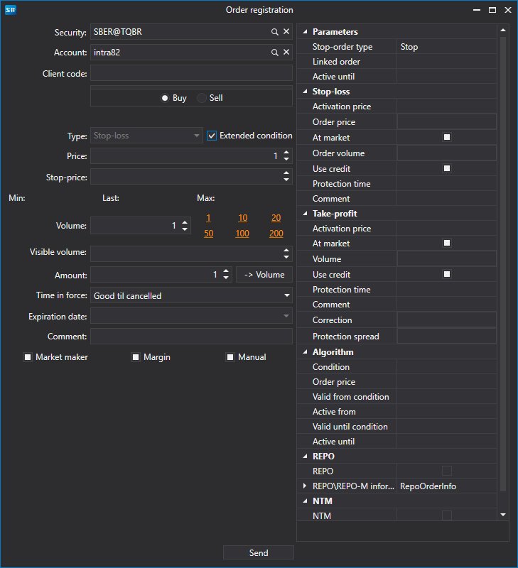 GUI OrderWindow