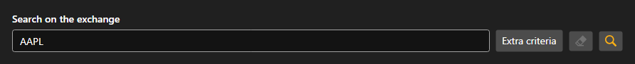 Screenshot: security lookup panel