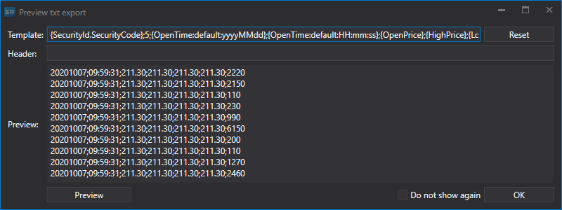 hydra export TSLab Meta Stock 2