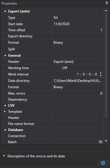 hydra tasks export