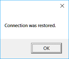sampleconnectionrestore