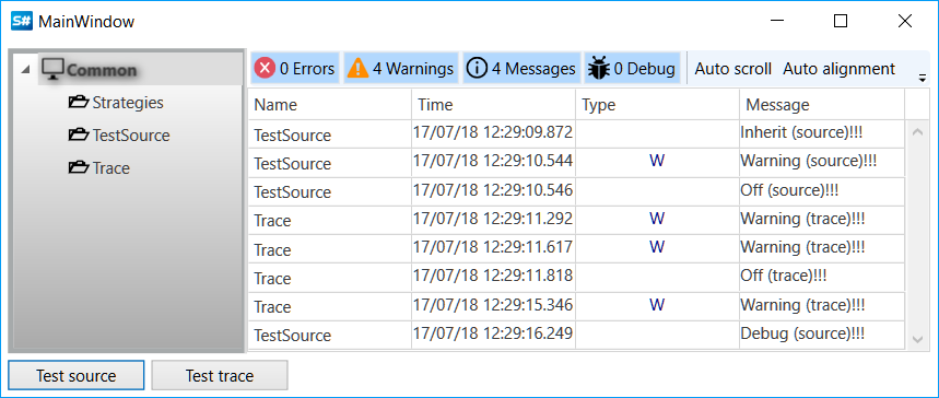sample logging