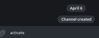Activating the Channel in Telegram