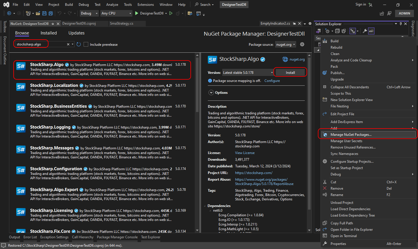 Designer Creación de un cubo DLL en Visual Studio 04