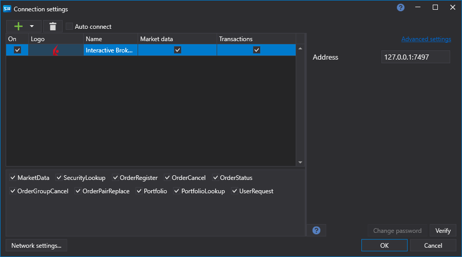 API GUI Settings Interactive Brokers