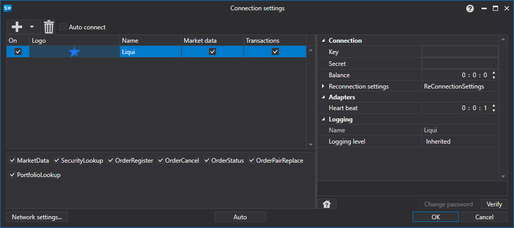 API GUI Settings Liqui