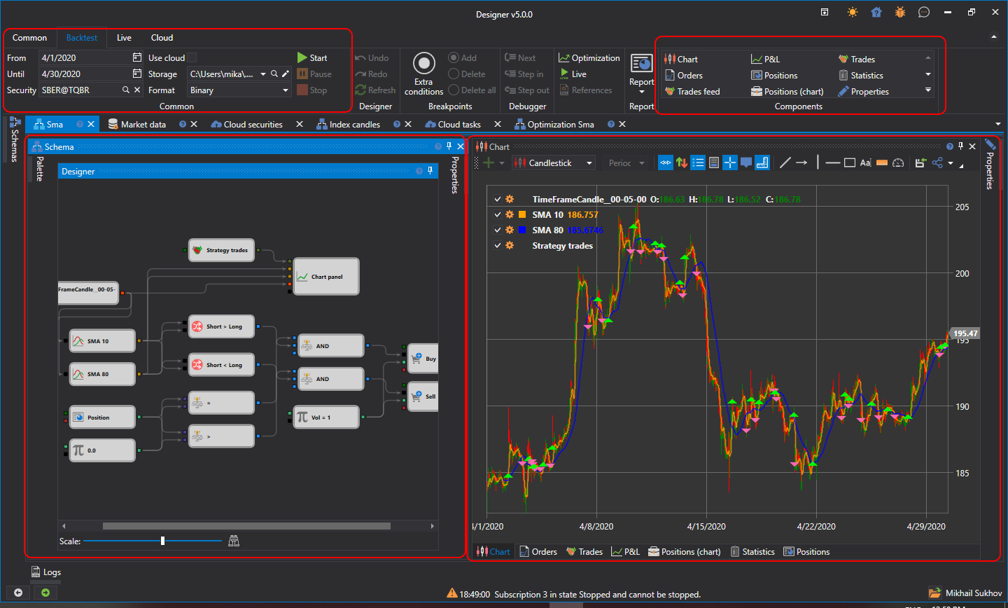 Designer Interface Backtesting 00