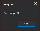 Designer The connection settings 10