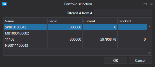 GUI PortfolioPickerWindow