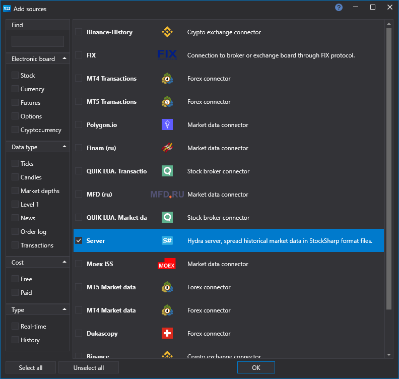 hydra tasks server
