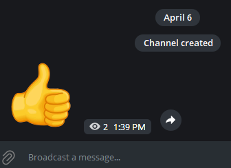 Channel Activation Confirmation in Telegram
